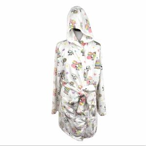 Peanuts Snoopy and Woodstock Rainbow Hooded Robe